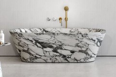 Wastafel batu dan bak mandi