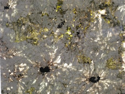 Lembaran Granit Kristal Hitam Alpinus Layar Merak