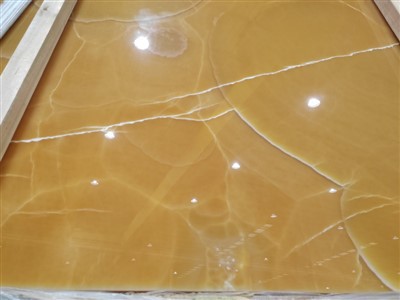Lempengan Onyx Kuning yang Dipoles