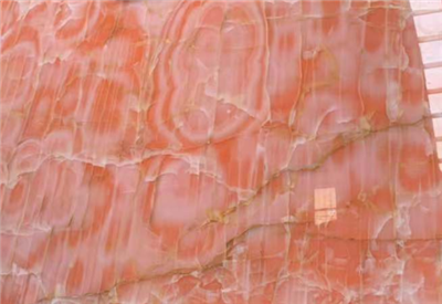 Lembaran Onyx Merah Muda|Batu Alam Tembus Untuk Bar & Hotel Mewah